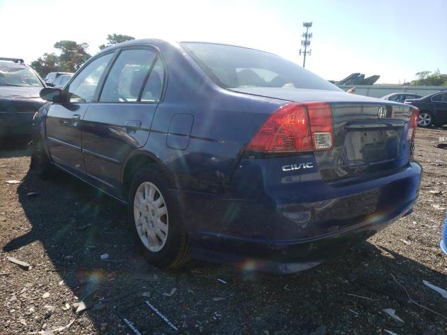 2HGES16574H584229 - 2004 HONDA CIVIC LX BLUE photo 3