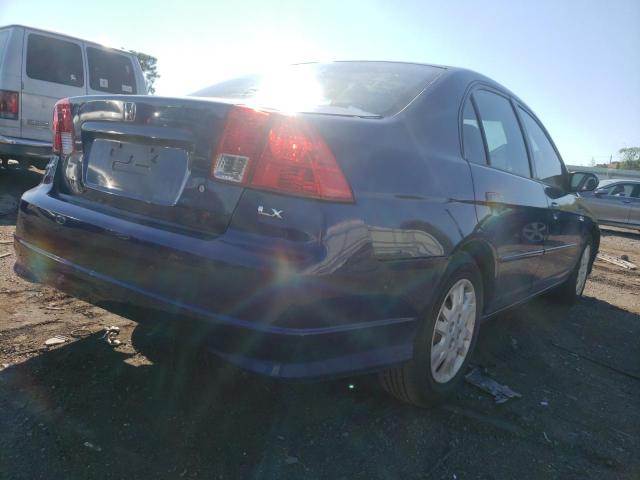 2HGES16574H584229 - 2004 HONDA CIVIC LX BLUE photo 4