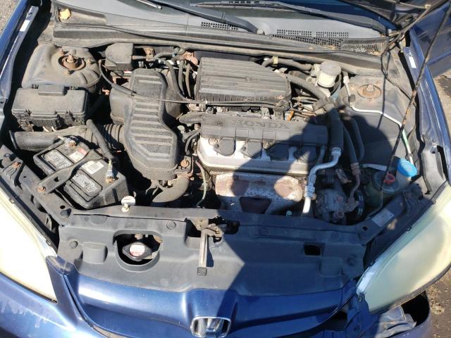 2HGES16574H584229 - 2004 HONDA CIVIC LX BLUE photo 7