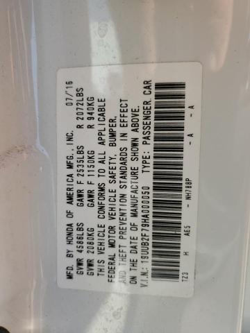 19UUB2F79HA000050 - 2017 ACURA TLX ADVANCE WHITE photo 12