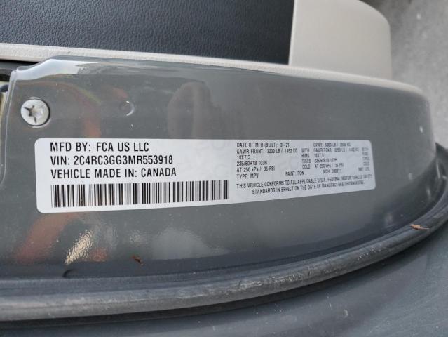 2C4RC3GG3MR553918 - 2021 CHRYSLER PACIFICA LIMITED GRAY photo 13