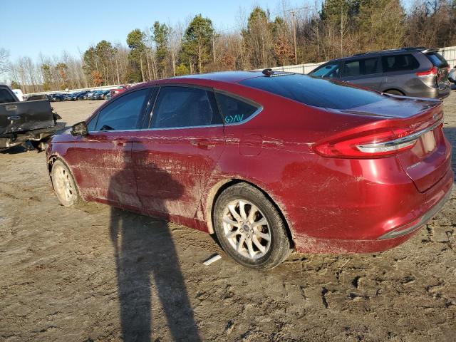 3FA6P0G73HR104802 - 2017 FORD FUSION S RED photo 2