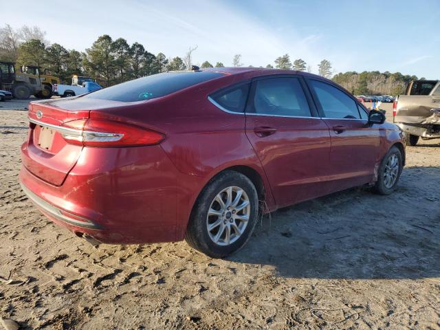 3FA6P0G73HR104802 - 2017 FORD FUSION S RED photo 3