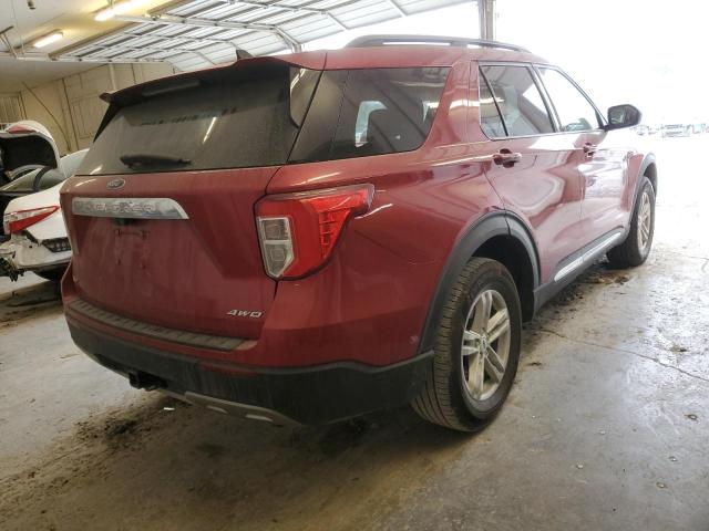 1FMSK8DH8MGB00678 - 2021 FORD EXPLORER XLT MAROON photo 3