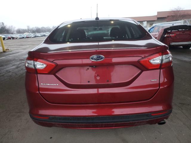 3FA6P0H76FR117507 - 2015 FORD FUSION SE RED photo 6