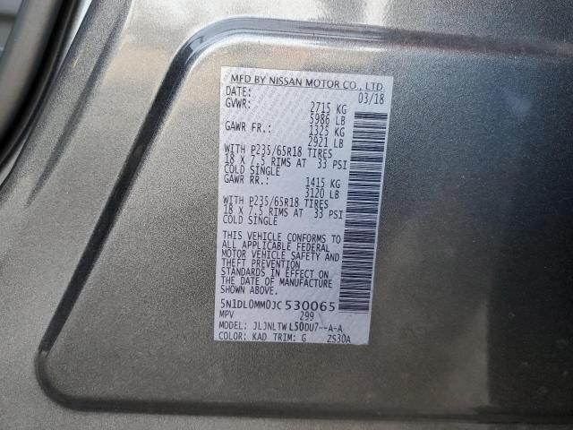 5N1DL0MM0JC530065 - 2018 INFINITI QX60 灰色 照片 13