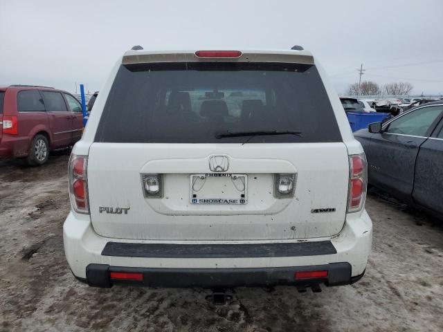 5FNYF18538B056695 - 2008 HONDA PILOT EXL WHITE photo 6