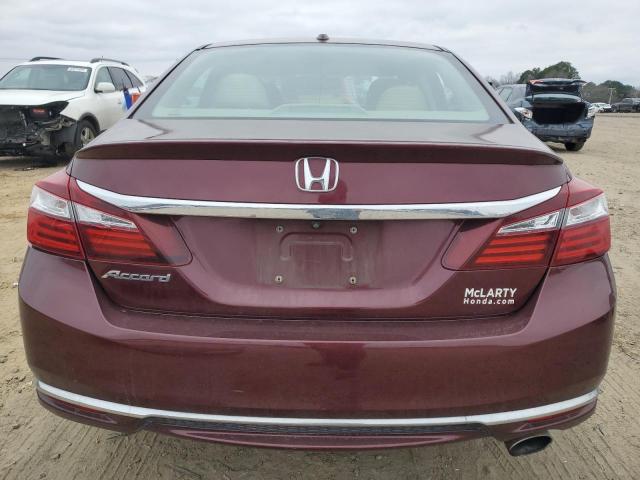 1HGCR2F85GA062706 - 2016 HONDA ACCORD EXL BURGUNDY photo 6