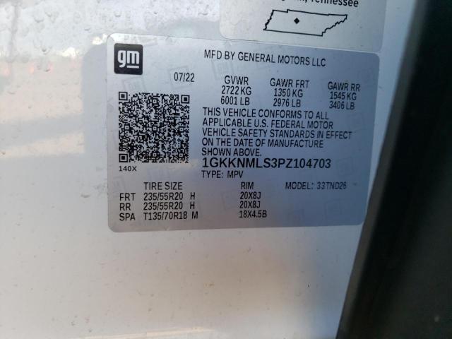 1GKKNMLS3PZ104703 - 2023 GMC ACADIA SLT WHITE photo 14