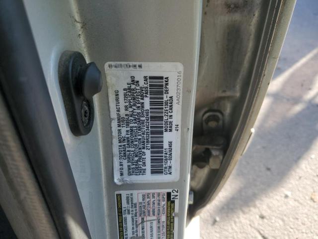 2T1BR32E34C242463 - 2004 TOYOTA COROLLA CE SILVER photo 12