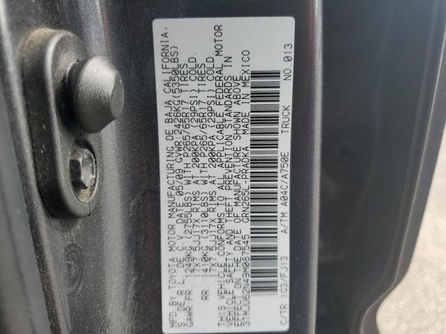 3TMJU62N49M087545 - 2009 TOYOTA TACOMA DOUBLE CAB PRERUNNER GRAY photo 12