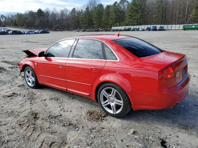 WAUDF78E08A083845 - 2008 AUDI A4 2.0T QUATTRO RED photo 2