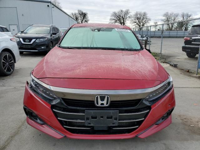 1HGCV1F33MA022193 - 2021 HONDA ACCORD SPORT RED photo 5