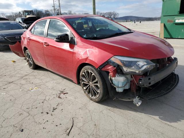 2T1BURHE0GC492451 - 2016 TOYOTA COROLLA L RED photo 4