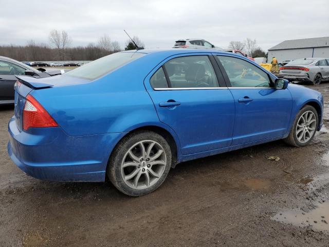 3FAHP0HA8BR120214 - 2011 FORD FUSION SE BLUE photo 3