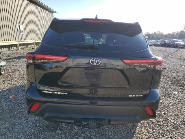 5TDGZRBH5NS246025 - 2022 TOYOTA HIGHLANDER XLE BLACK photo 6