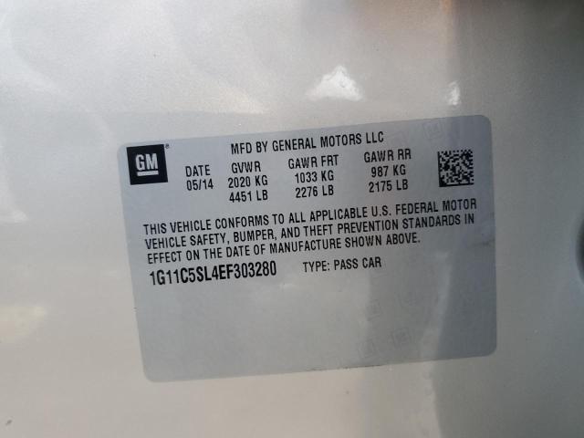 1G11C5SL4EF303280 - 2014 CHEVROLET MALIBU 1LT Сұр фото 12