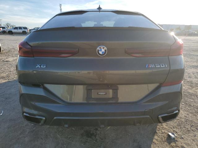 5UXCY8C02LLE40564 - 2020 BMW X6 M50I GRAY photo 6