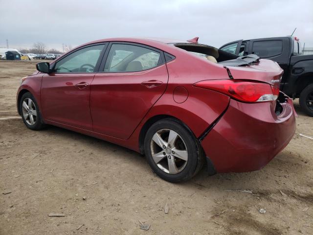 5NPDH4AE1DH252151 - 2013 HYUNDAI ELANTRA GLS RED photo 2