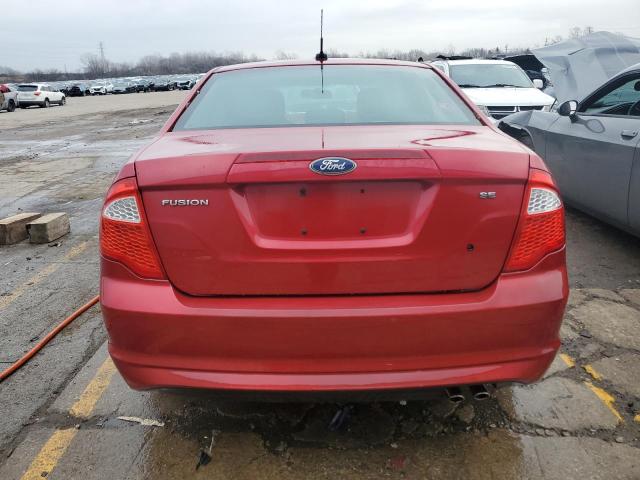 3FAHP0HA3BR115048 - 2011 FORD FUSION SE RED photo 6