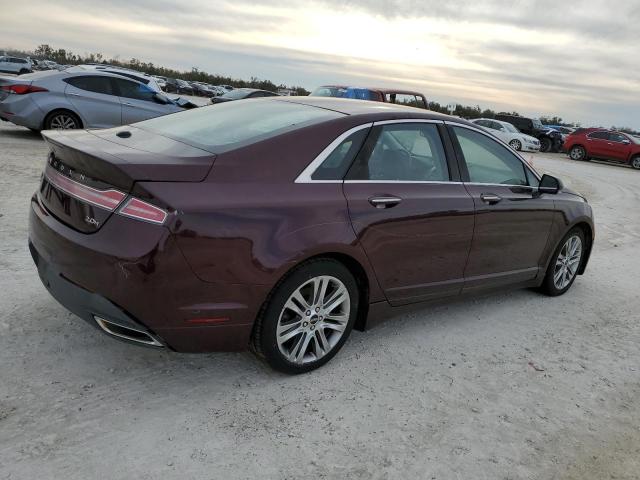 3LN6L2LU8DR816371 - 2013 LINCOLN MKZ HYBRID MAROON photo 3