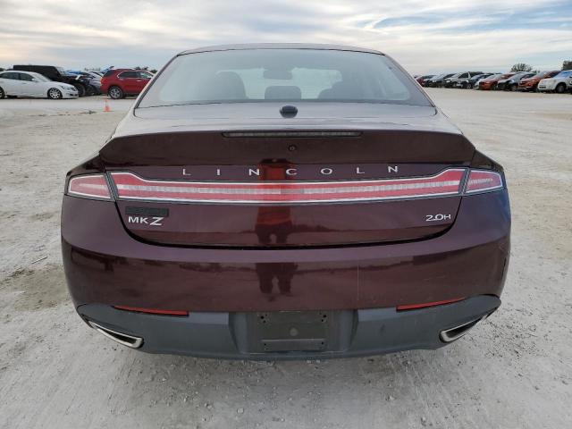 3LN6L2LU8DR816371 - 2013 LINCOLN MKZ HYBRID MAROON photo 6