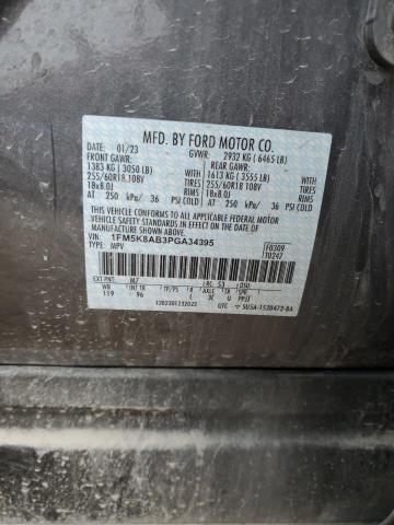 1FM5K8AB3PGA34395 - 2023 FORD EXPLORER POLICE INTERCEPTOR ნაცრისფერი ფოტო 14