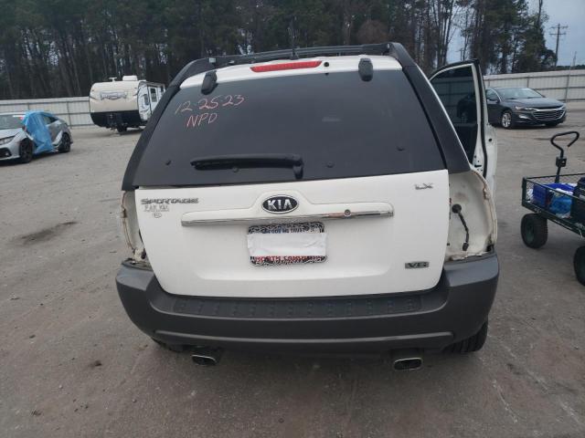 KNDJE723587481758 - 2008 KIA SPORTAGE EX WHITE photo 6