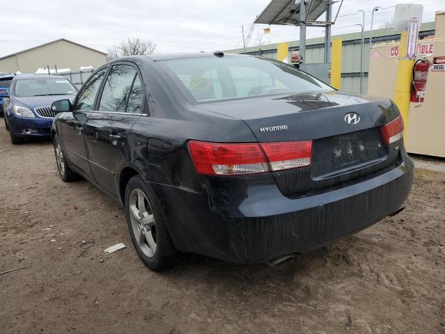 5NPEU46F67H250644 - 2007 HYUNDAI SONATA SE BLACK photo 2