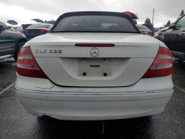 WDBTK65G55T052566 - 2005 MERCEDES-BENZ CLK 320 WHITE photo 6