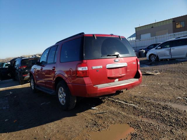 1FMFU15538LA52432 - 2008 FORD EXPEDITION XLT RED photo 2