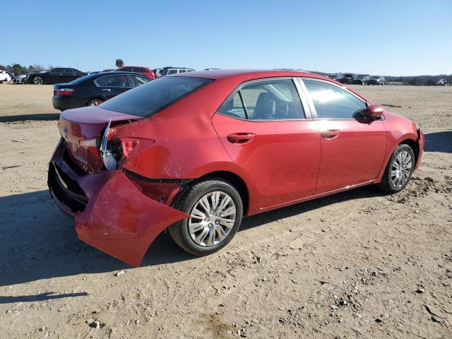 2T1BURHE9FC455235 - 2015 TOYOTA COROLLA L RED photo 3