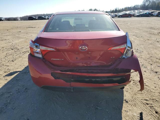 2T1BURHE9FC455235 - 2015 TOYOTA COROLLA L RED photo 6