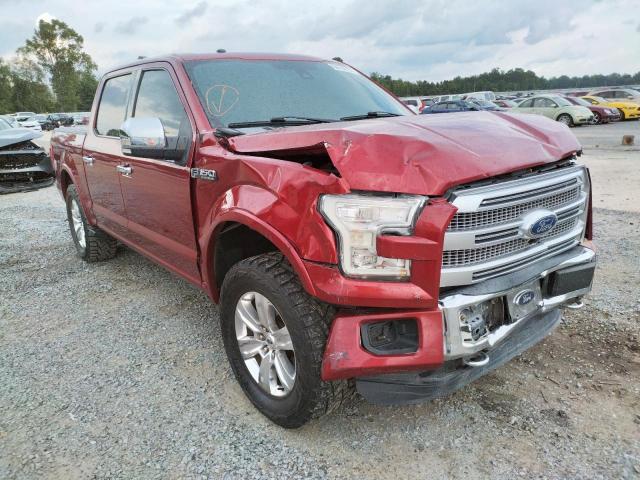 1FTEW1EG9FFA22388 - 2015 FORD F150 SUPERCREW RED photo 1