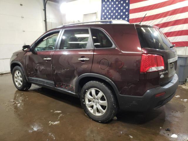 5XYKT3A66CG286729 - 2012 KIA SORENTO BASE BURGUNDY photo 2