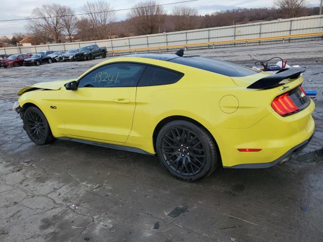 1FA6P8CF0M5117631 - 2021 FORD MUSTANG GT YELLOW photo 2