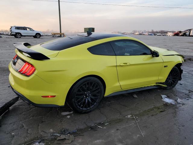 1FA6P8CF0M5117631 - 2021 FORD MUSTANG GT YELLOW photo 3