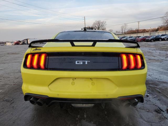 1FA6P8CF0M5117631 - 2021 FORD MUSTANG GT YELLOW photo 6