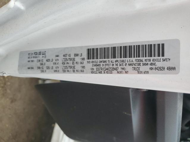 3C6TRVCG4KE539487 - 2019 RAM PROMASTER 2500 HIGH Weiß Foto 13