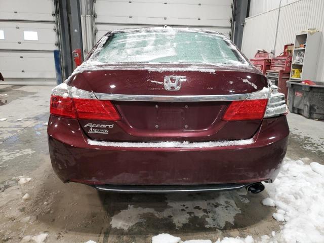 1HGCR2F89DA135099 - 2013 HONDA ACCORD EXL MAROON photo 6