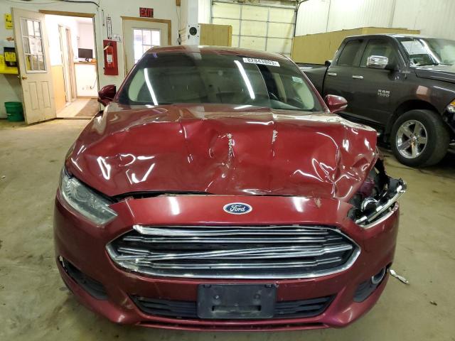 3FA6P0LU6DR235101 - 2013 FORD FUSION SE HYBRID BURGUNDY photo 5