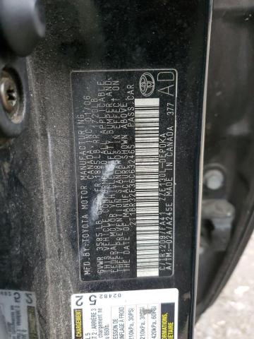 2T1BR32E36C632465 - 2006 TOYOTA COROLLA CE BLACK photo 12