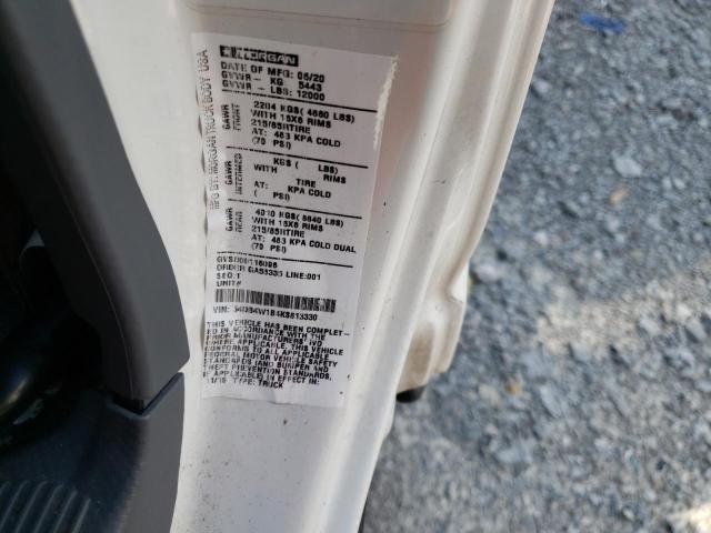 54DB4W1B4KS813330 - 2019 ISUZU NPR HD WHITE photo 10