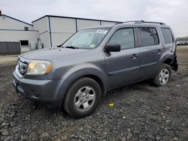 5FNYF4H24BB052752 - 2011 HONDA PILOT LX GRAY photo 1