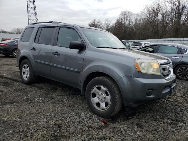 5FNYF4H24BB052752 - 2011 HONDA PILOT LX GRAY photo 4