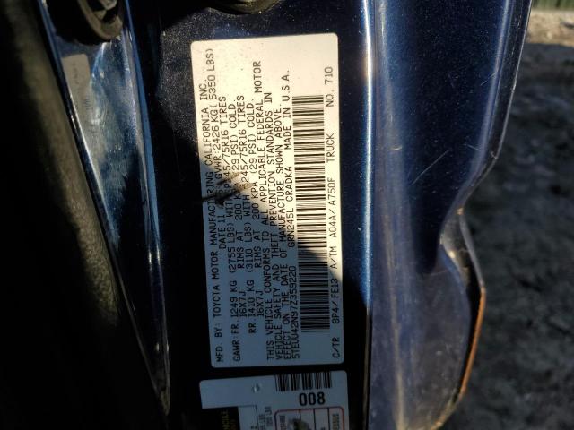 5TEUU42N97Z359220 - 2007 TOYOTA TACOMA ACCESS CAB ლურჯი ფოტო 12