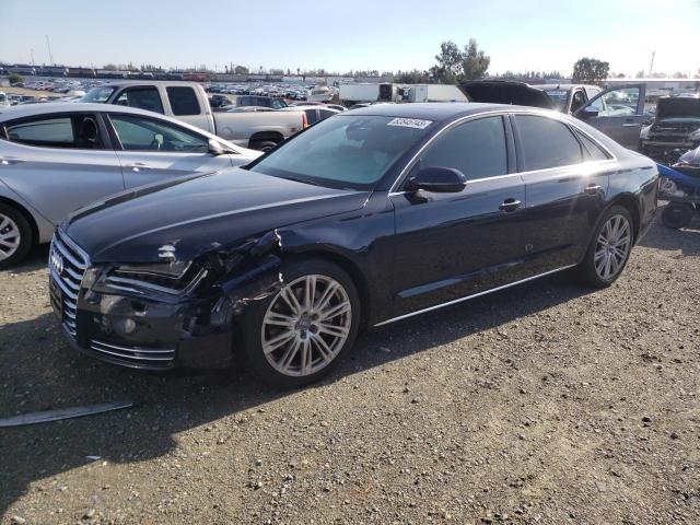 WAUAGAFD8DN005372 - 2013 AUDI A8 QUATTRO BLUE photo 1