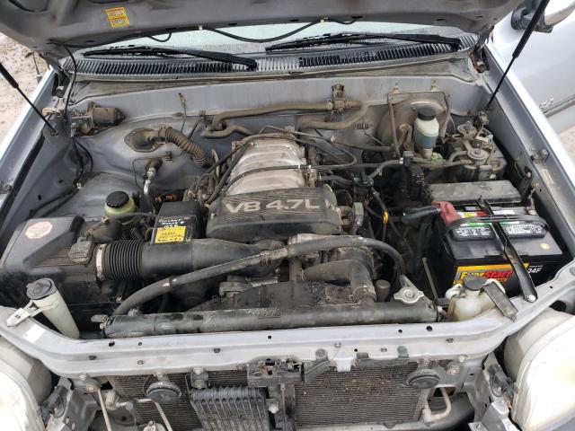 5TBRT3413YS115292 - 2000 TOYOTA TUNDRA ACCESS CAB ვერცხლისფერი ფოტო 11