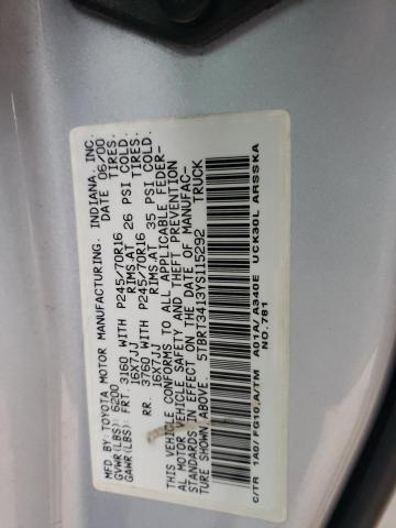 5TBRT3413YS115292 - 2000 TOYOTA TUNDRA ACCESS CAB ვერცხლისფერი ფოტო 12