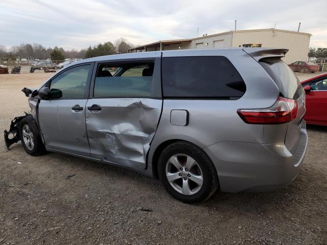 5TDZK3DC9FS686665 - 2015 TOYOTA SIENNA SILVER photo 2